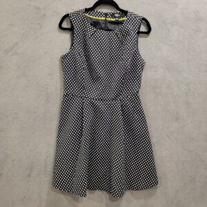Abs Platinum Allen Schwartz Dress Size 10 Polka Dot Skater dress Fit‎ and Flare